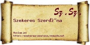 Szekeres Szeréna névjegykártya