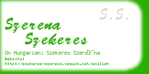 szerena szekeres business card